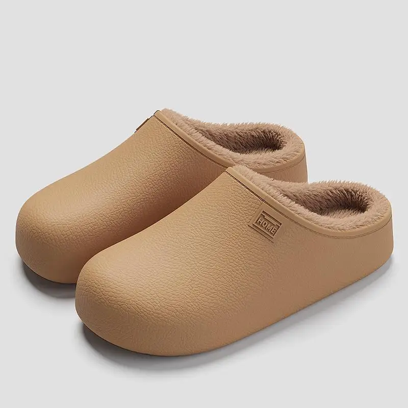 Weiche Wolken-Hausschuhe mit Dicker Sohle, Wasserdichte EVA-Hausschuhe für Damen, 2026 Winter Warme Plüsch-Hausschuhe, Übergrößen, Paar-Hausschuhe – Detail 16