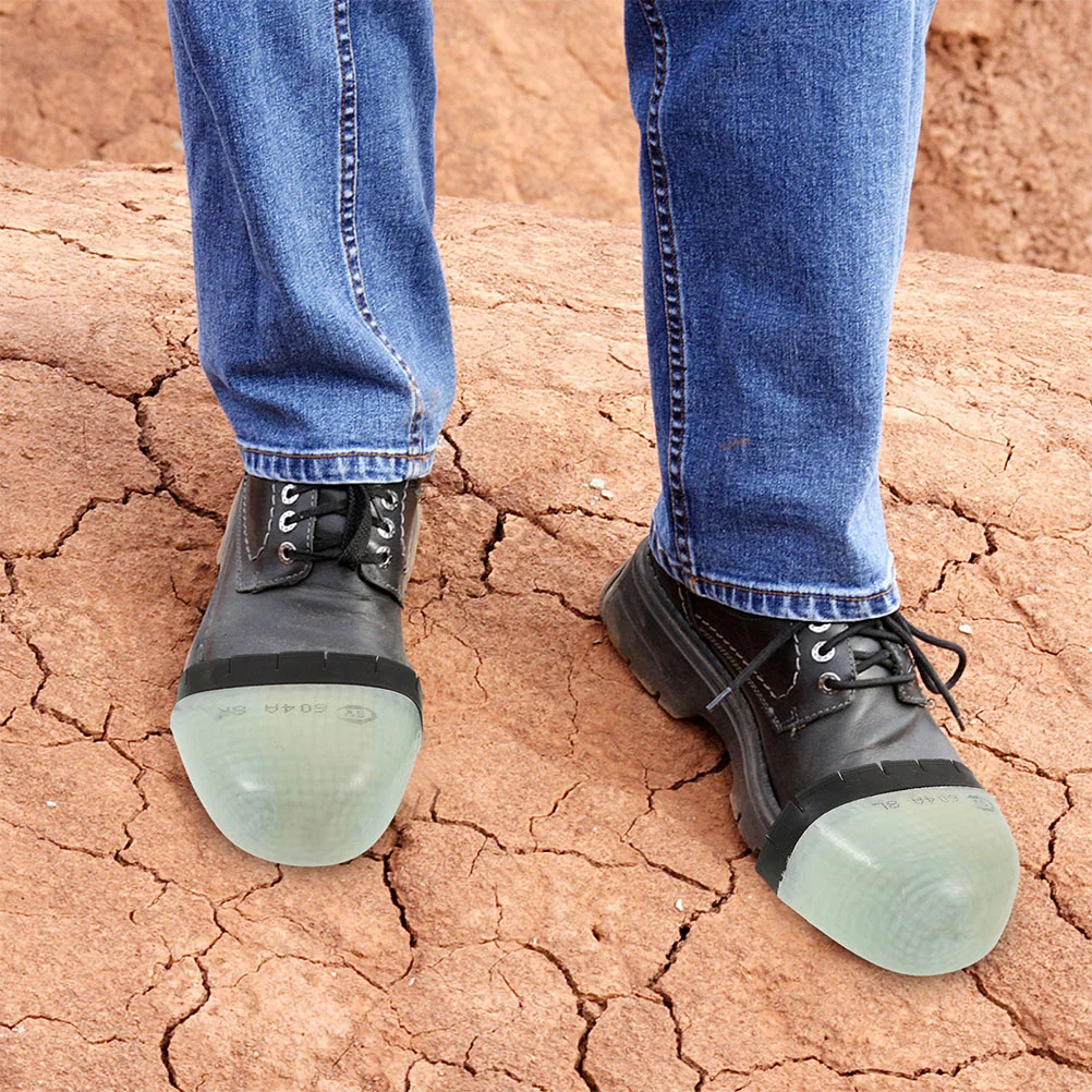 Capas de sapato com inserções de aço para dedo do pé de segurança para mulheres botas compostas bonés guardas sapatos de trabalho