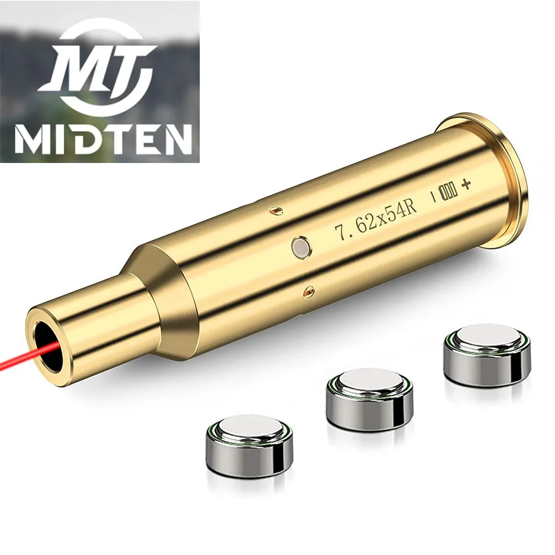 

MidTen Bore Sight Laser 45acp 20-Gauge 7.62x54R Red Dot Boresighter with Extra Batteries Handgun Rifle Hunting Tactical