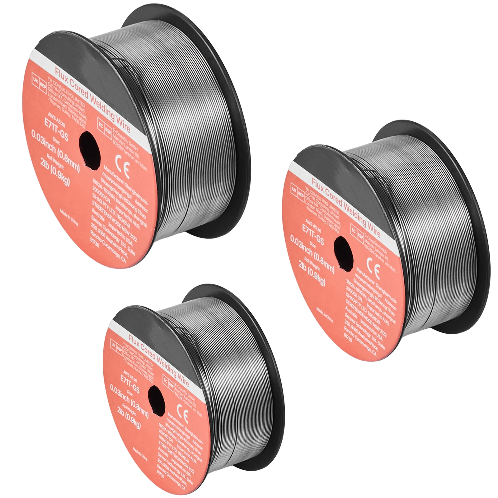 SucceBuy Flux Core MIG Welding Wire 0.03/0.035-inch with Low Spatter for All Position Arc Welding Self-Shielded for Outdoor Use