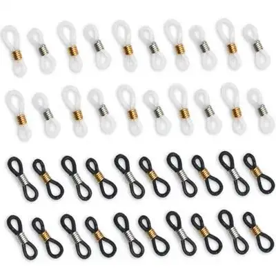 

40pcs Glasses Chain Anti-slip Buckle Hooks Black Gold Clear White DIY Accessories Silicone Clips Non-slip Jewelry Making Parts