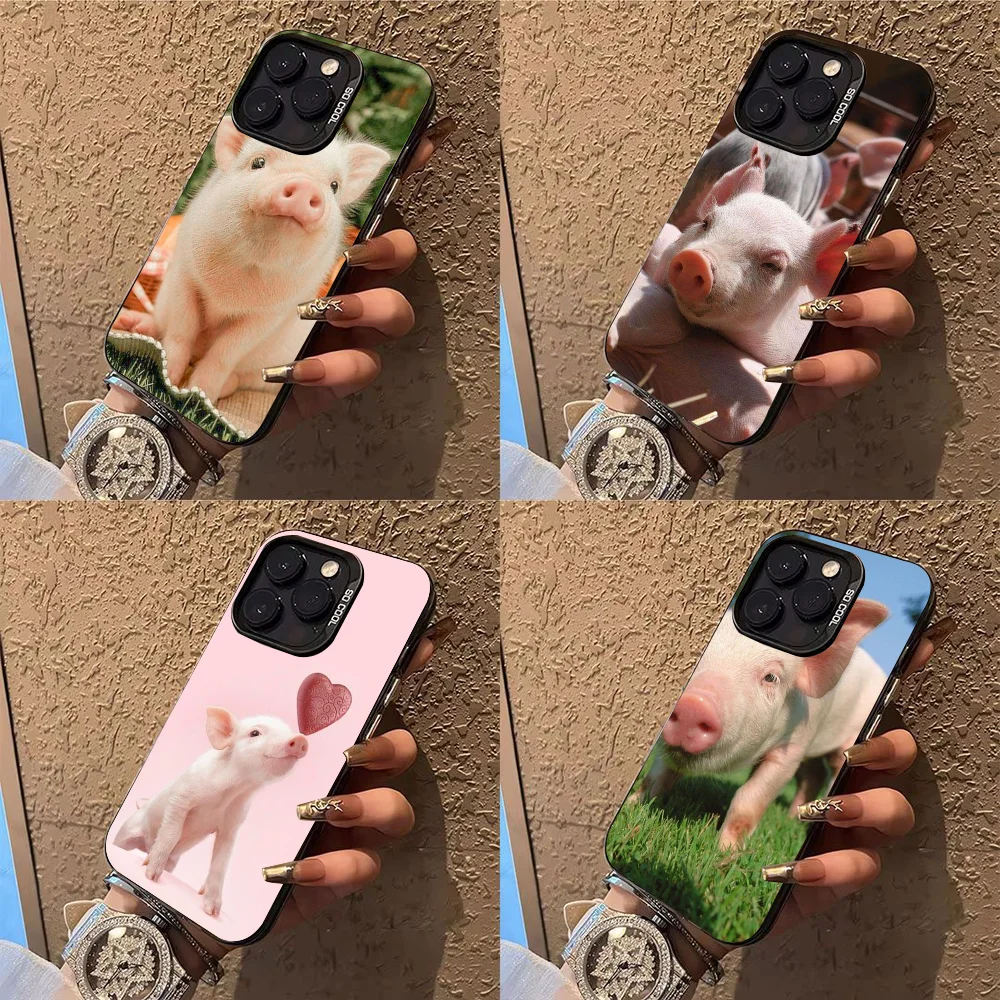 Cute Pet Pig Phone Case  Phone Case For iPhone 14 16 15 11 12 13 Pro Max Mini Plus Shockproof Cover