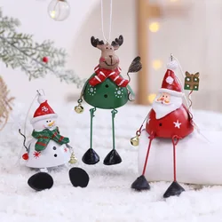 Christmas Tree Pendant Creative Iron Art Santa Claus Snowman Elk Dwarf Decorations 2025 Christmas Navidad New Year Party Gifts