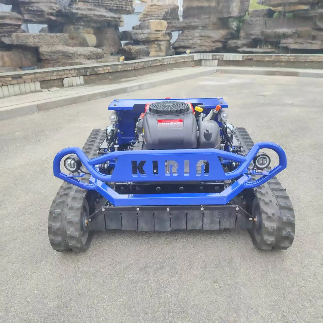 Factory customized remote control lawn mower, small household multifunctional track type weeding machine
