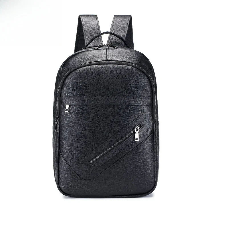 Super Leather Double Shoulder Bag for Men - Lightweight Travel Bag for Business and Casual Use - Travel Computer Book Bag