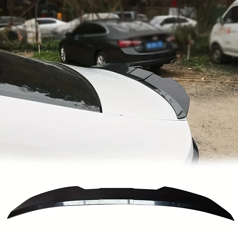 

New Style Universal 3pcs Sedan Rear Trunk Tail Rear Spoiler Wing 116-129cm Adjustable DIY Refit Boot Wings Spoiler Car Accessory