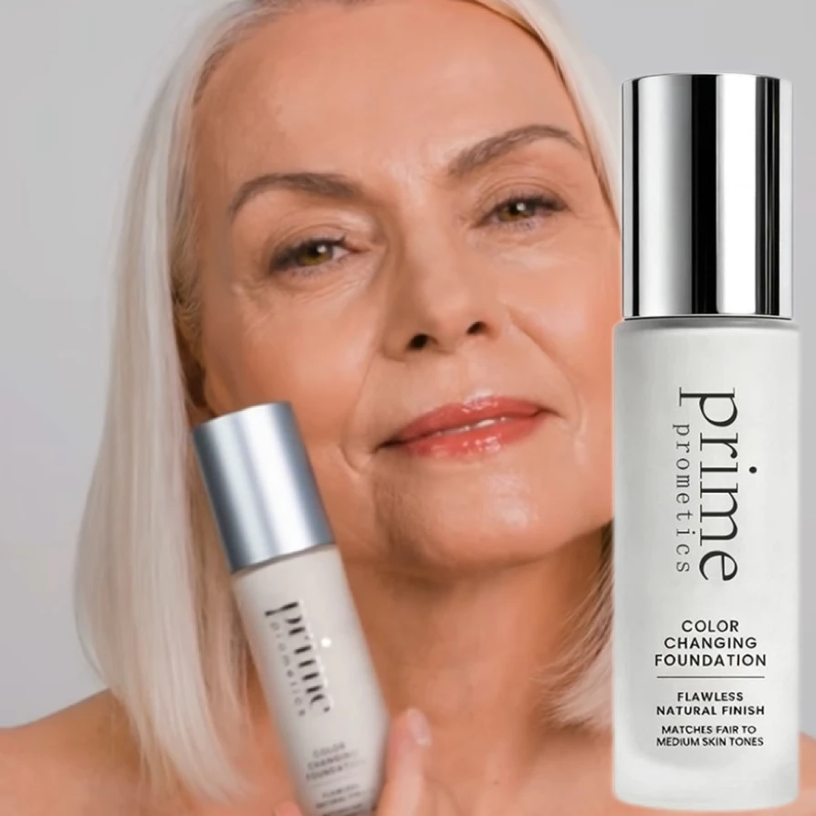 Prime Natural Brighten Facial Base Makeup 30ml Luxury High-end Foundation Prometics Color Changing Foundation For Mature Women