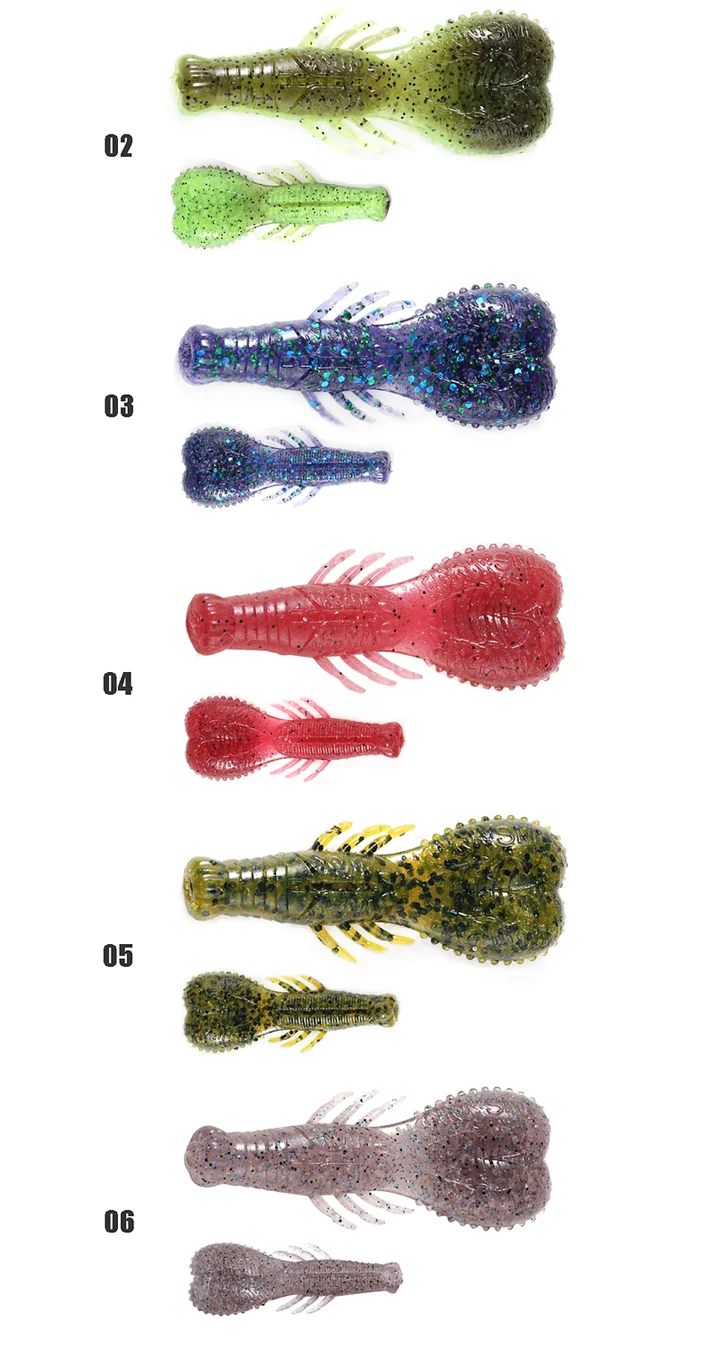 SUNMILE Stick Bait 6,2 cm 6,6 g Casting Schwere Gewichtete Weiche Kunststoff Köder Craw Künstliche Köder Silikon Shad Köder Für Bass angeln – Detail 4