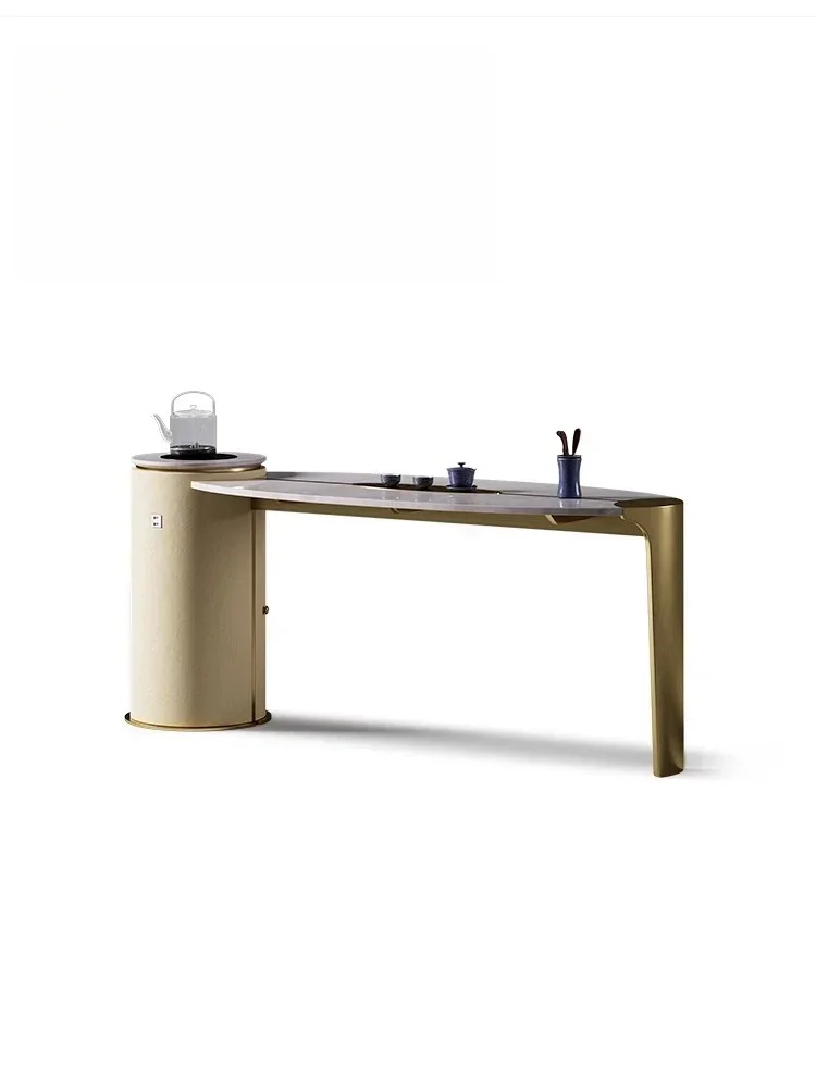 

Большой плоский балконный чайный столик Кунг-фу Легкий роскошный офисный чайный столик Чайный столик из массива дерева