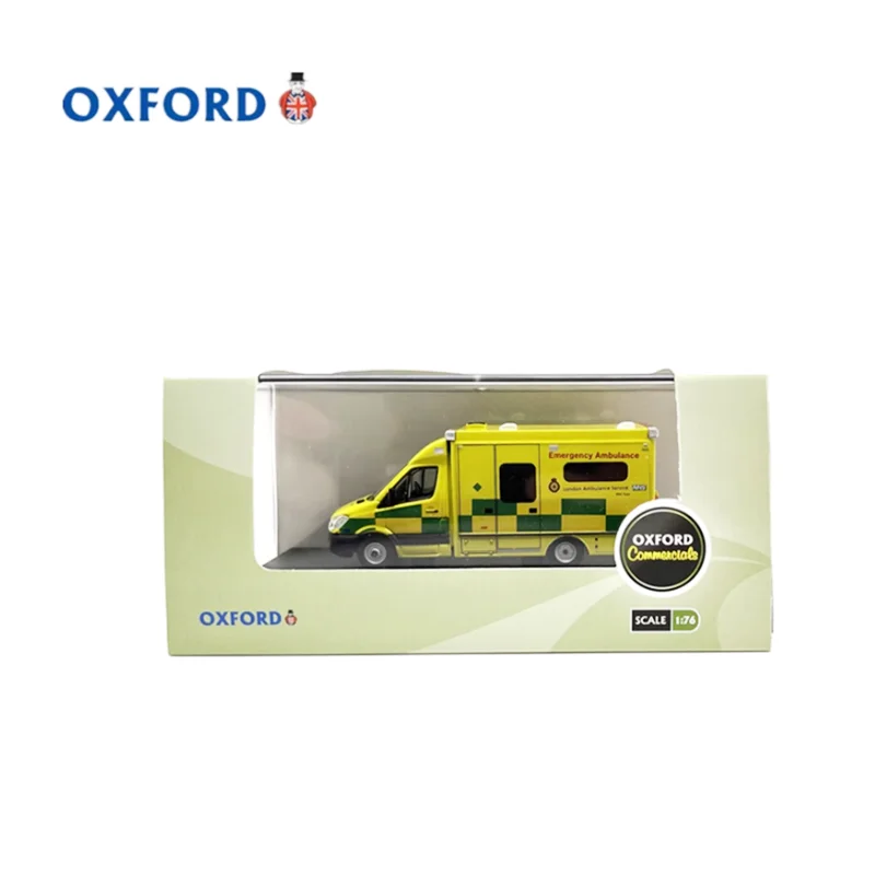 OXFORD Diecast 1:76 Scale Ambulance Alloy Car Model Finished Product Simulation Toy Static Model Display Souvenir