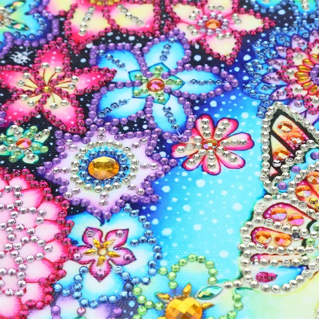 DIY Special Shaped Diamond Painting 5D Partial Drill Cross Stitch Butterfly Flower Kits Crystal Rhinestone Home Wall Decoration