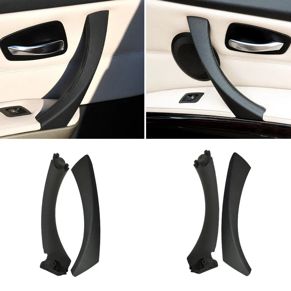 Car Inner Handle Interior Door Panel Pull Trim Cover Black Beige Gray For BMW 3 Series E90 E91 318 320 323 328 335 51417230850