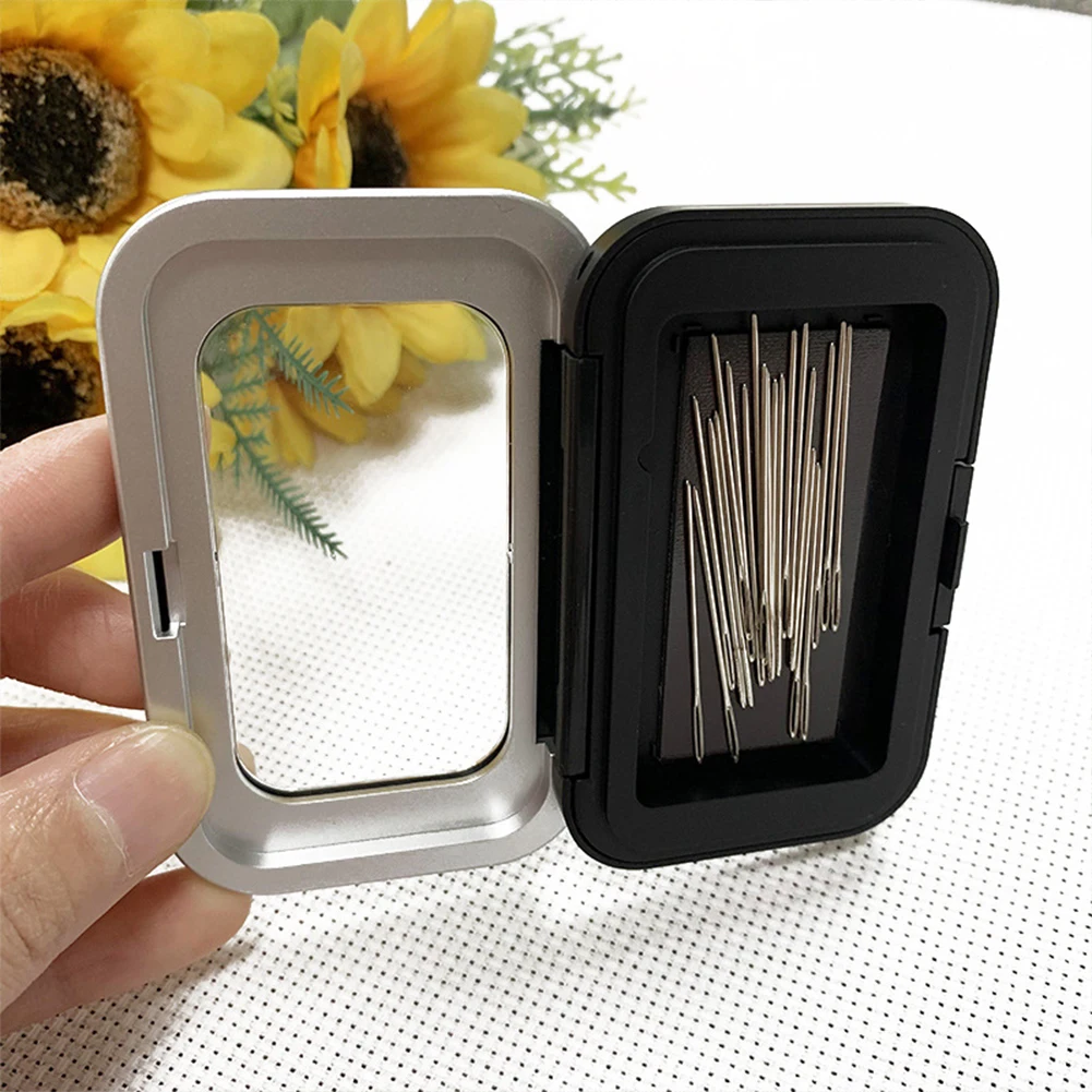 

Magnetic Sewing Storage Case Household Black Needle Storage Case Box Sewing Accessory Buttons Pins Storage Boxes for Needlecraft