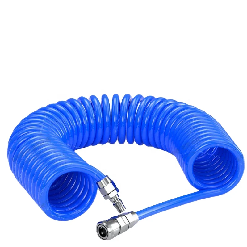 High Pressure Telescopic Flexible PU Air Hose Connector for Air Compressors Pneumatic Spring Tubes Air Pump Accessories