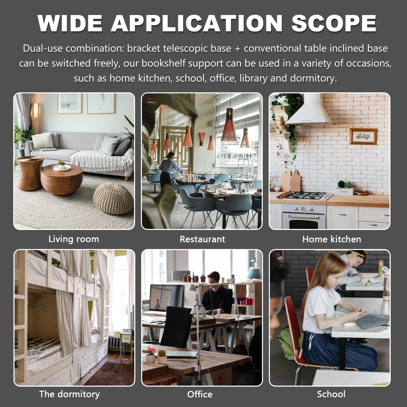 

Multi-Functional Reading Stand Portable Book Holder for Piano Scores Music Books and Learning Book Stand for Reading