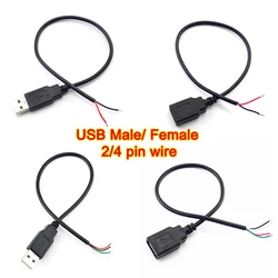 0.3m/1m 5V USB Power Supply Cable 2 Pin USB 2.0 A Female male 4 pin wire Jack Charger charging Cord Extension Connector DIY