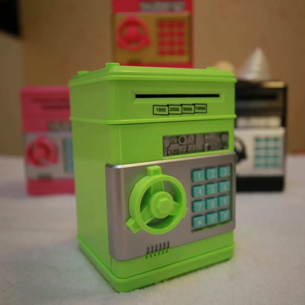 Electronic piggy bank, automatic coin, cash savings cash box, password counter, password lock, coin, bank, ATM, children's gifts