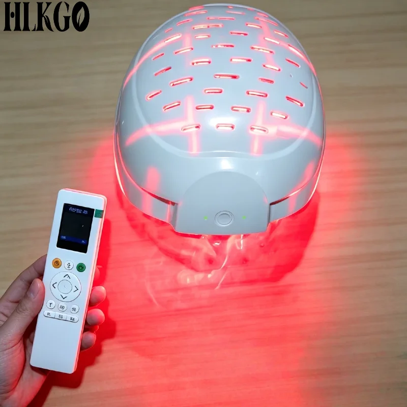 LLLT Hair Regrowth Helmet 6750mW Dual Wave 650nm 660nm Laser Cap for Follicle Activation Therapy Home Use