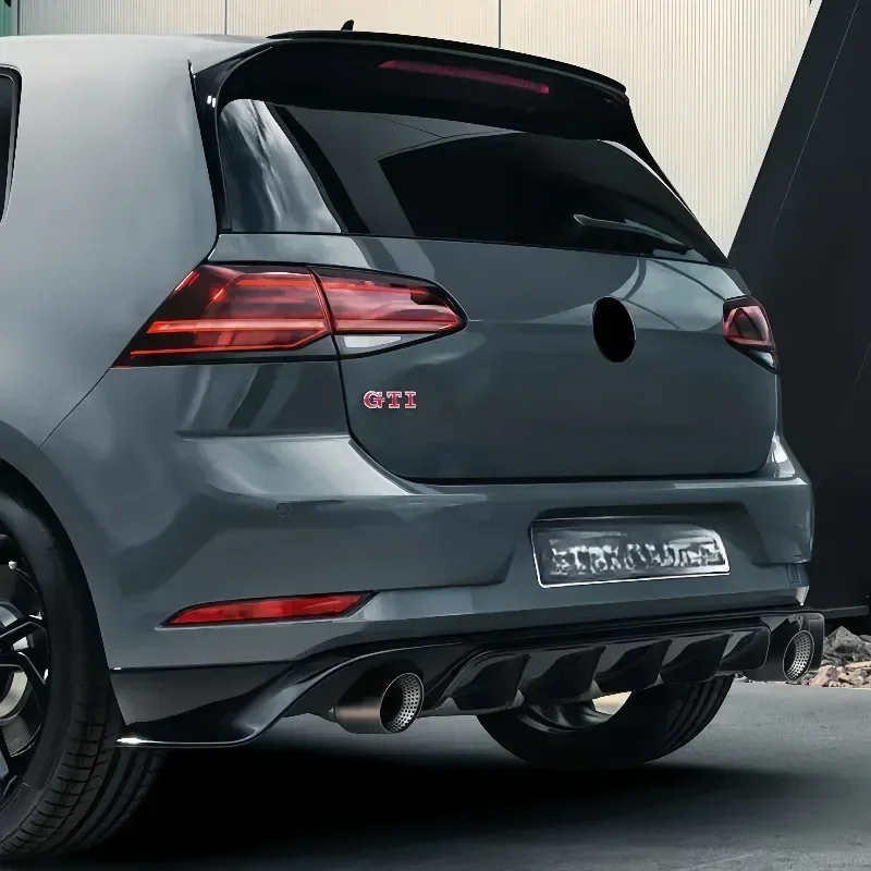 For VW Golf Mk7 Golf 7 GTI GTD R R-Line TSI TDI 2012-2020 TCR Style Rear Valance Car Rear Bumper Diffuser Spoiler Bodykit