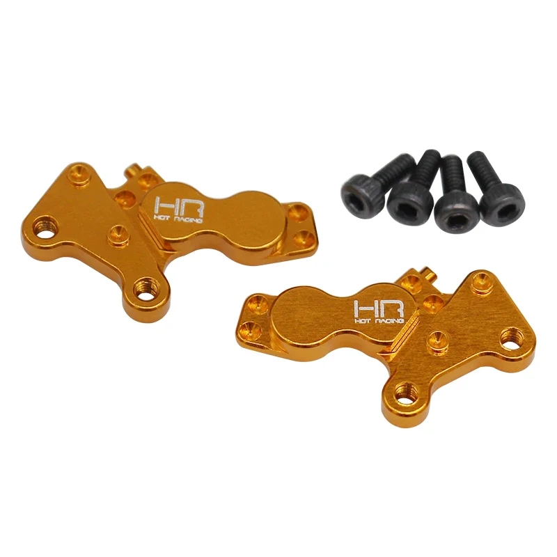 Hot Racing HOR39FC04 Gold Alum Front Brake Calipers (2pcs) Rep Stock for 1/8 Kyosho NSR500/RGV-T