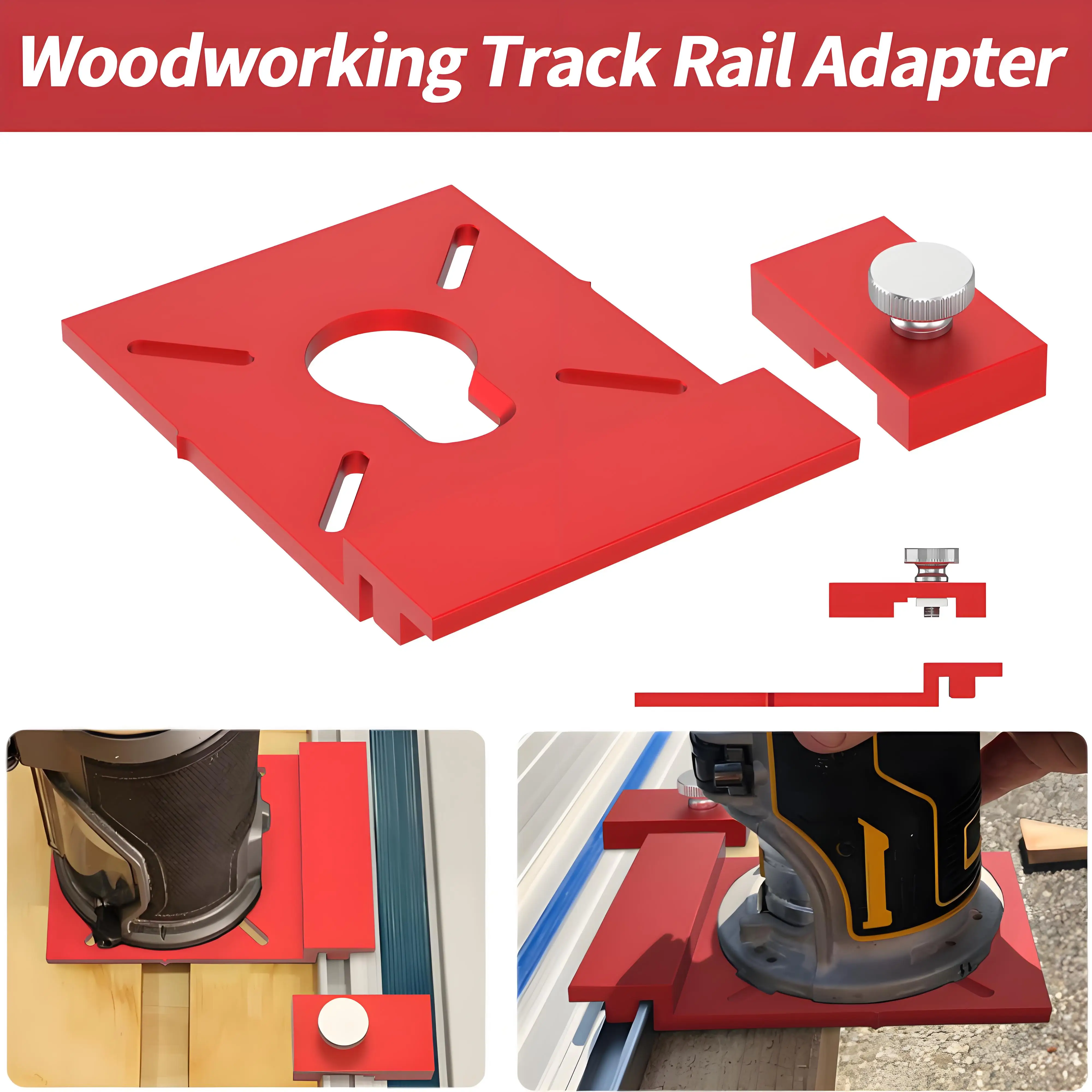 

1 комплект адаптера направляющей, прямая фрезерная канавка, вспомогательный кронштейн из алюминиевого сплава для гладкой и точной резки, деревообработки
