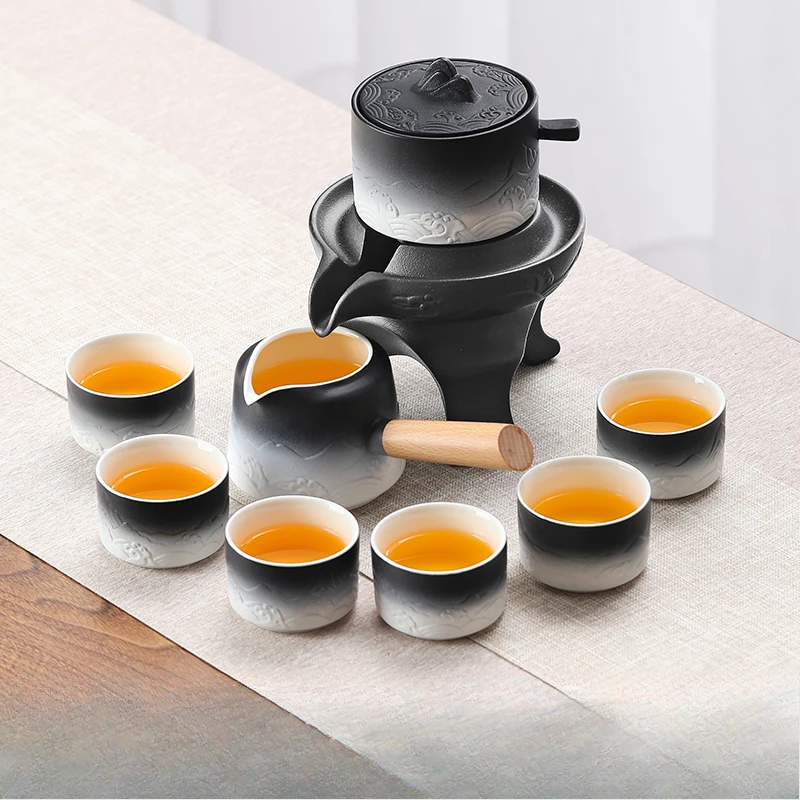 Kung Fu Automatic Tea Set Home 2025 New Lazy Man Making Tea Artifact Gift Box Brewing Teapot Light Luxury High-grade