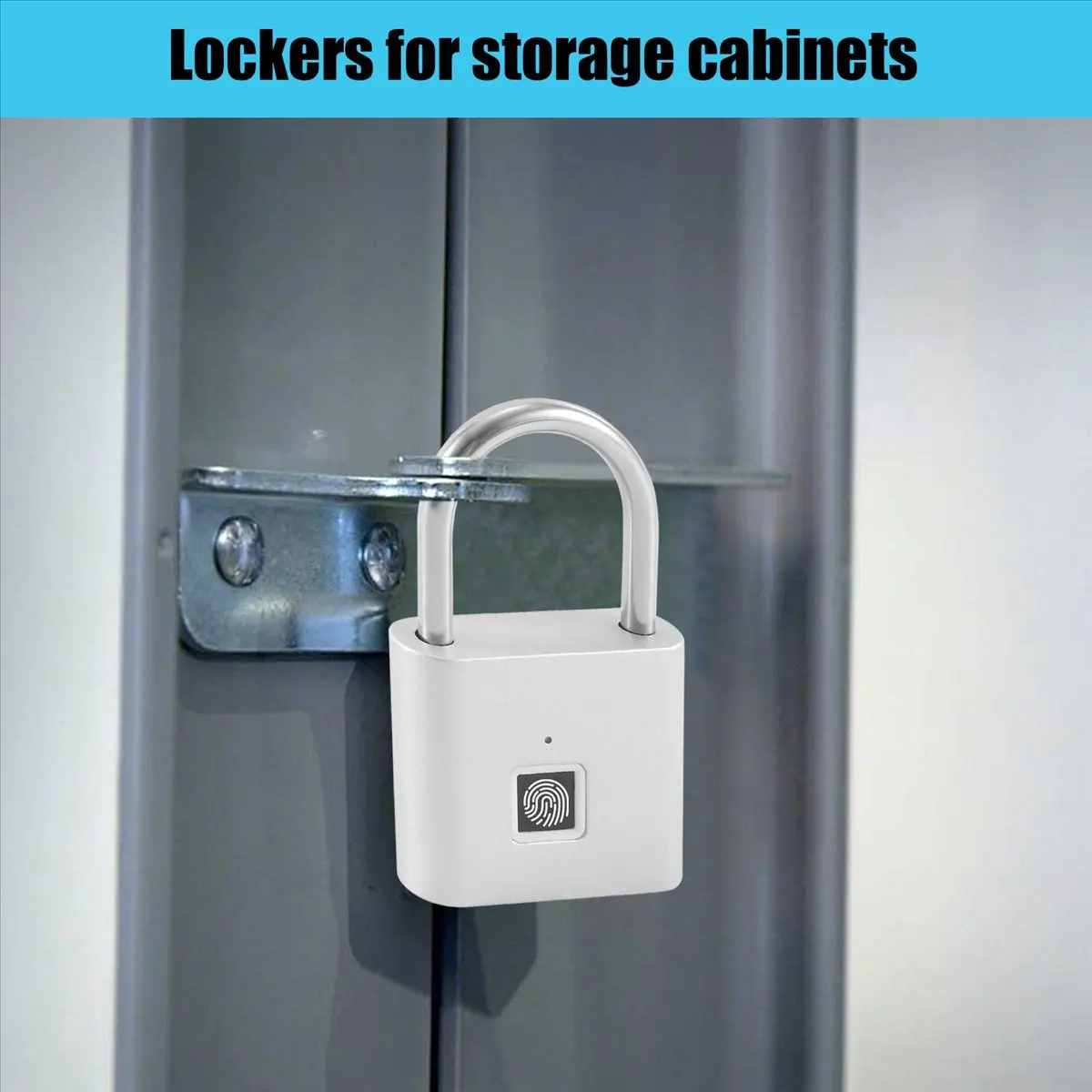 A14M Fingerprint Padlock,Portable USB Charging Fingerprint Lock for Lockers, Suitcases, Backpacks Etc Can Support