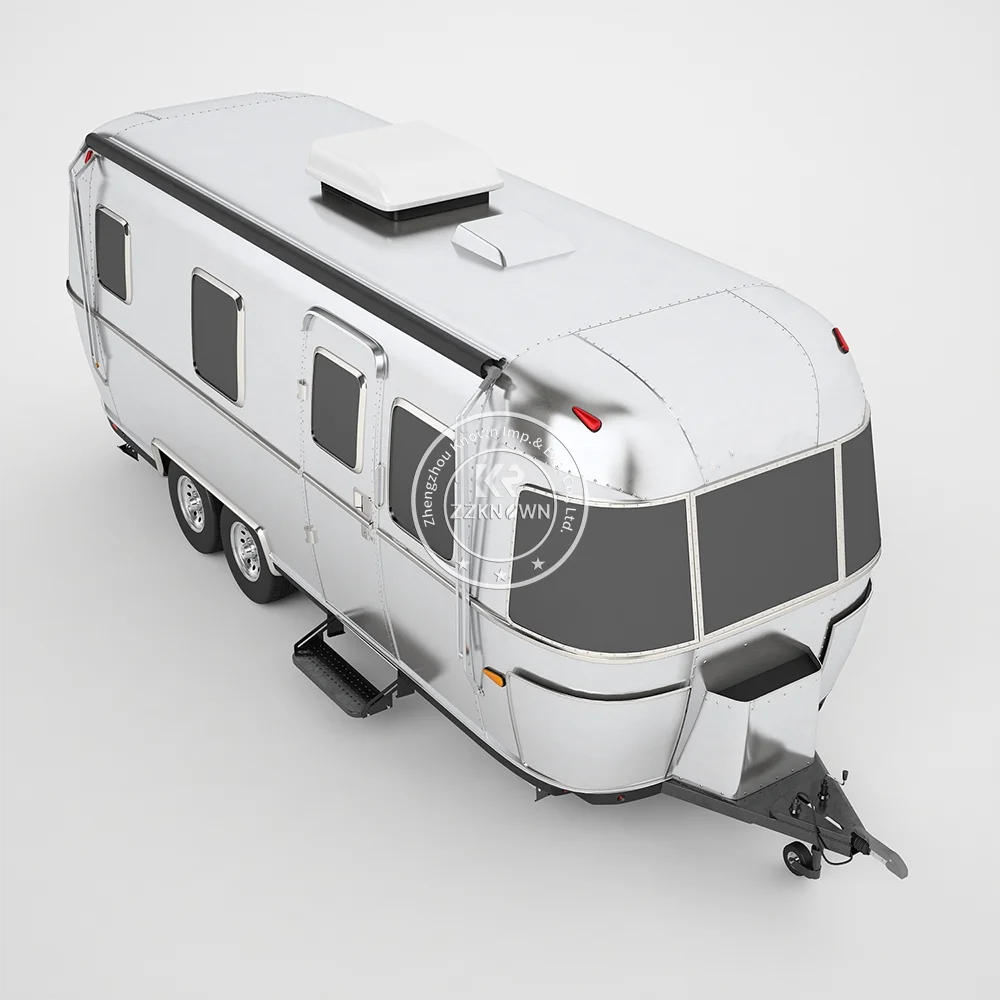 Airstream สแตนเลส Trailer หรูหรา RV Caravan Camper ห้องครัว Trailer Home Rv Caravan