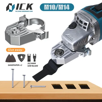 Adaptateur de tête universel de Conversion de meuleuse d'angle, filetage M10/14 pour meuleuse d'angle de Type 100 125, outil oscillant de polissage