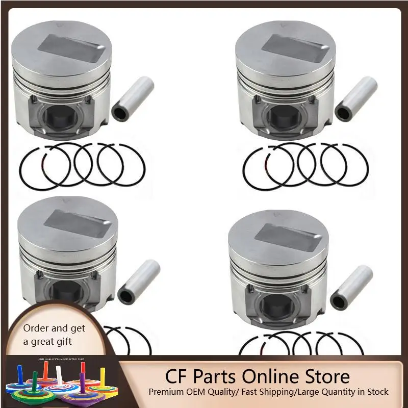 New 4 Sets STD Piston Kit With Ring 4900927 4900737 Fit For Cummins A2300 Engine 88MM