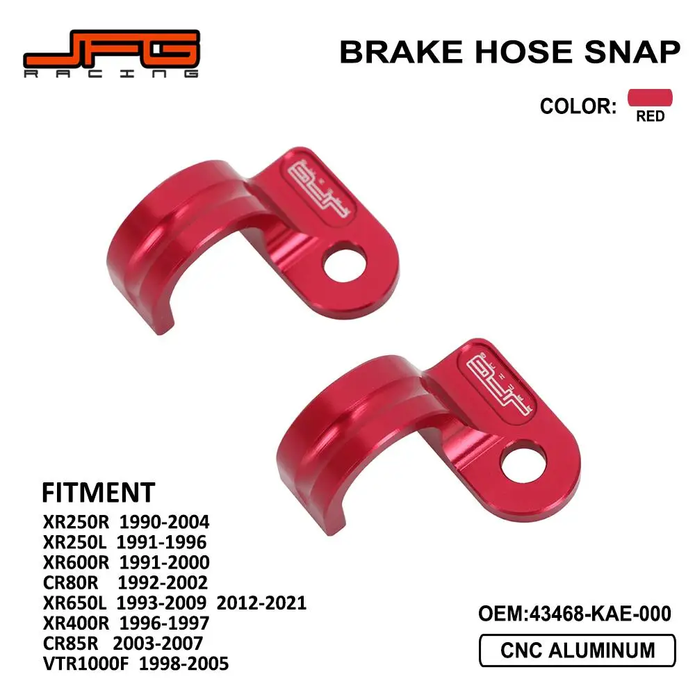 CNC Brake Hose Clamp Cable Guide Snap For Honda XR250R XR250L XR650L XR650R XR400R CR80R CR85R VTR1000F