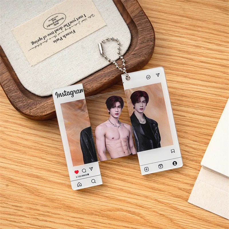 Zhang Linghe Muscle Reveal Pull Tab Card  TV Drama Zhu Yu Peripheral Handsome Acrylic Pulling Keychain Exquisite Collection Gift