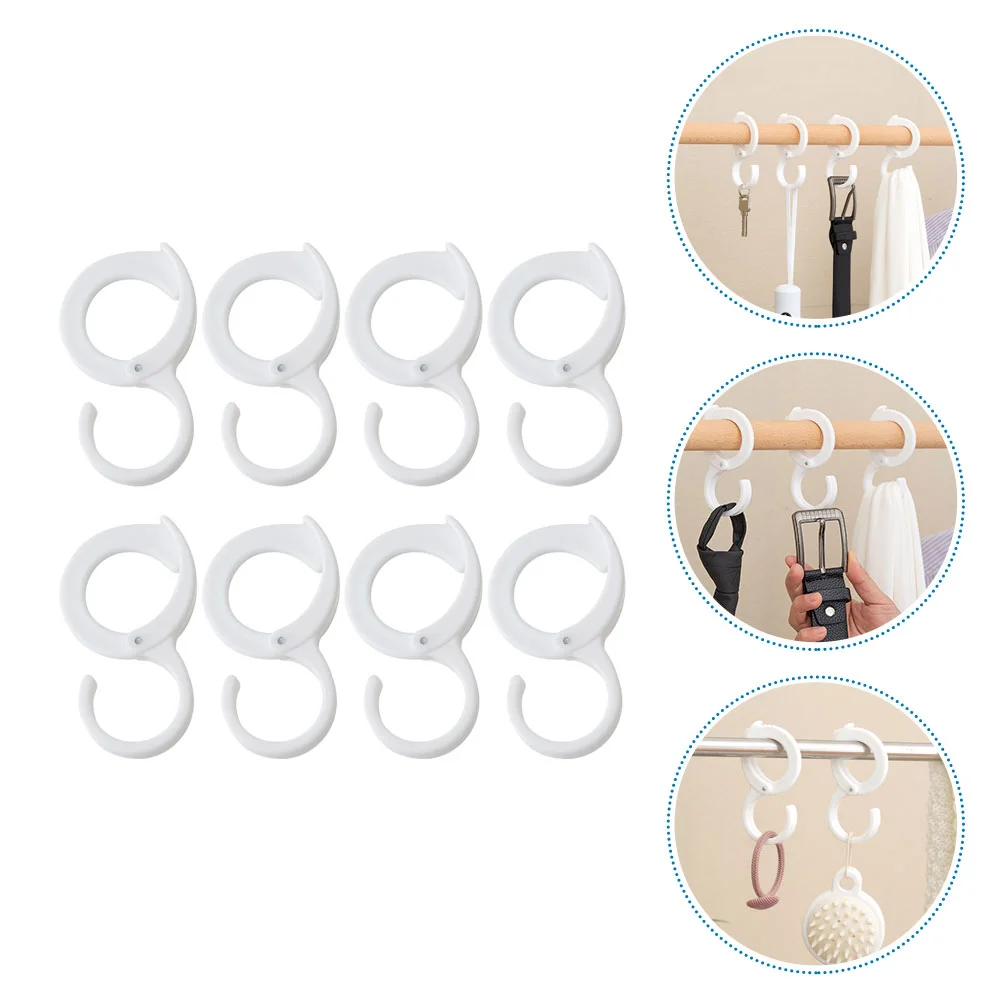 8 Pcs Multifunction Coat Hanger Hook Hangers Key 108X58X1CM Abs Gum Decorative