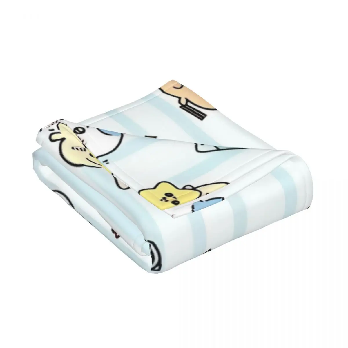 Blue Stripes Chiikawas Usagi Hachiware Tapestry Hippie Wall Hanging Japanese Anime Room Decor Yoga Mat Psychedelic Wall Blanket