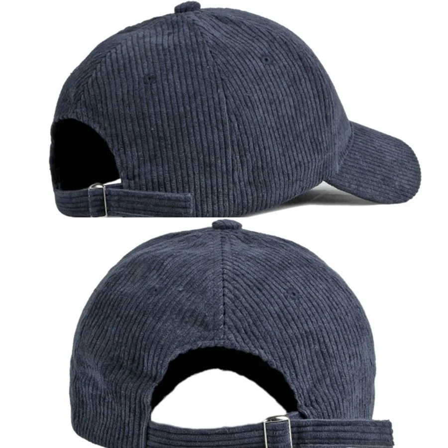 New Fall Winter Trendy High-quality Corduroy Cap Women Wide-brimmed Face-covering Youth Baseball Cap Street Sport Men Hiphop Cap