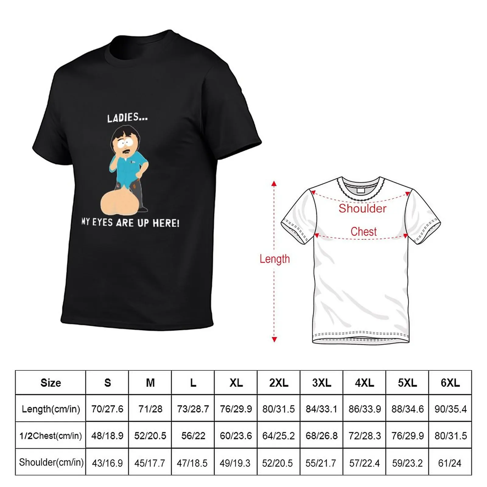 New Randy Marsh Ladies My Eyes are up here T-Shirt boys animal print shirt sublime t shirt men graphic t shirts