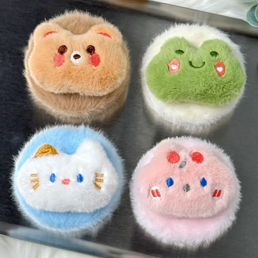 Pluszowe lusterko kosmetyczne Pluszowe lusterko do makijażu Przenośne lusterko podróżne z dwustronnym breloczkiem kosmetycznym o wysokiej jasności