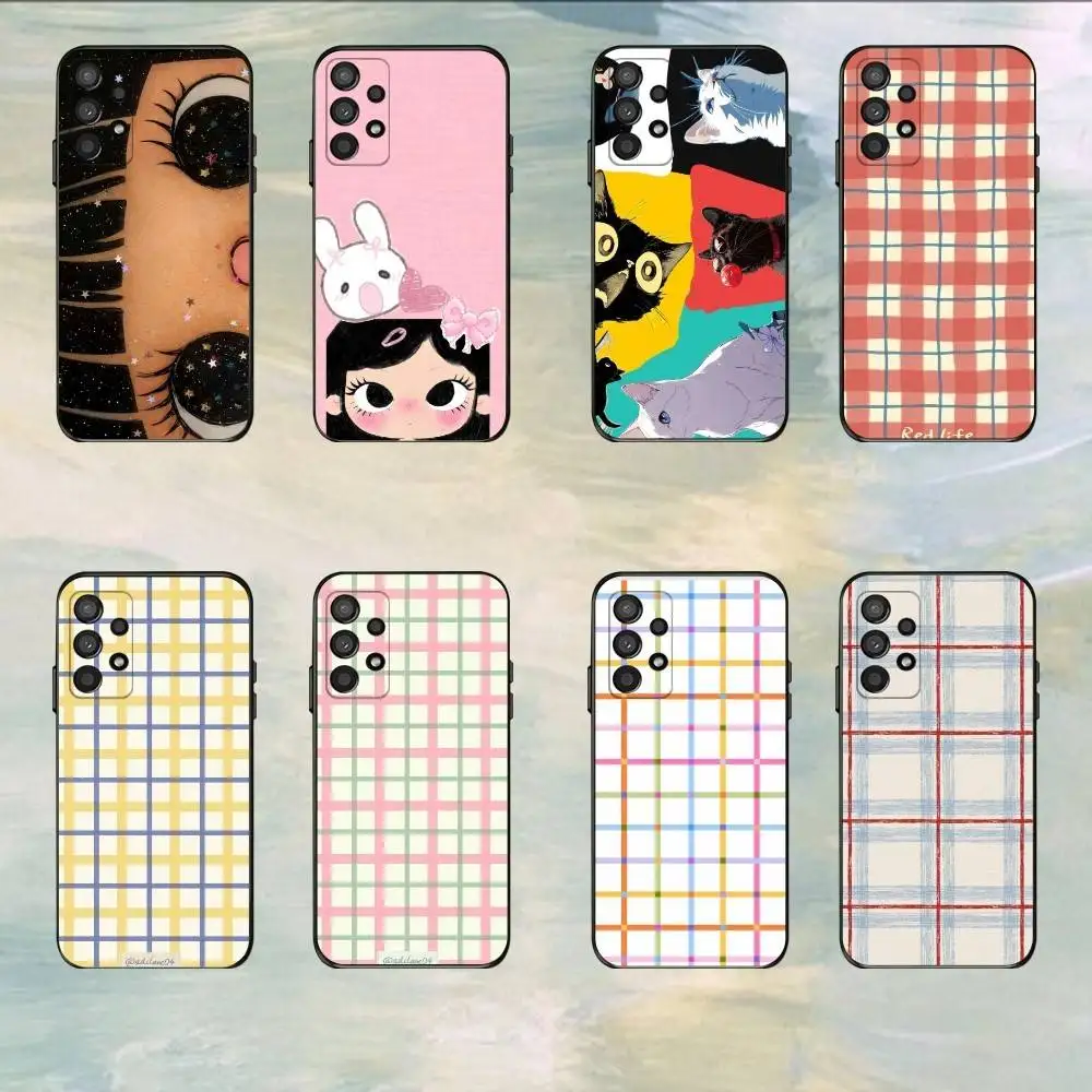 

Cute Cherry Pattern Phone Case For Samsung S25,S24,S21,S22,S23,S30,Ultra,S20,Plus,Fe,Lite,5G Black Cover