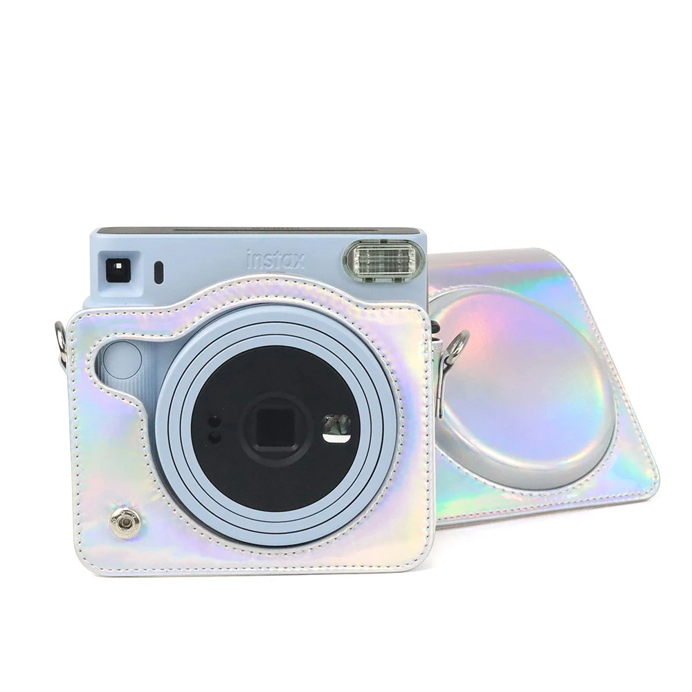 Fujifilm Instax SQUARE SQ1 ملحقات الكاميرا طلاء زيتي من جلد البولي يوريثان حقيبة كتف للكاميرا الفورية حامي حقيبة كتف واحدة