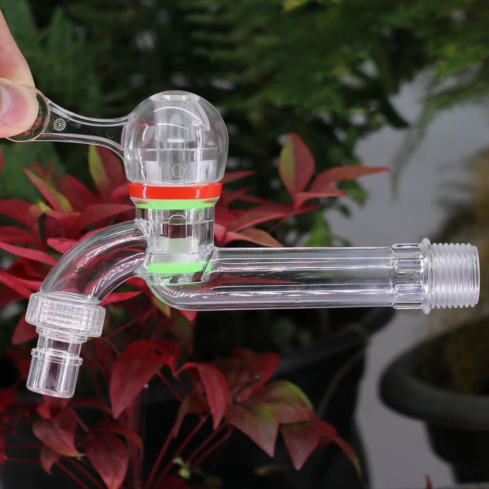 1PC Transparent Garden Water Tap 1/2\'\' 3/4\'\' Home Outdoor Plastic Faucet Irrigation Hose Bibb Washing Machine Valve for Kitchen