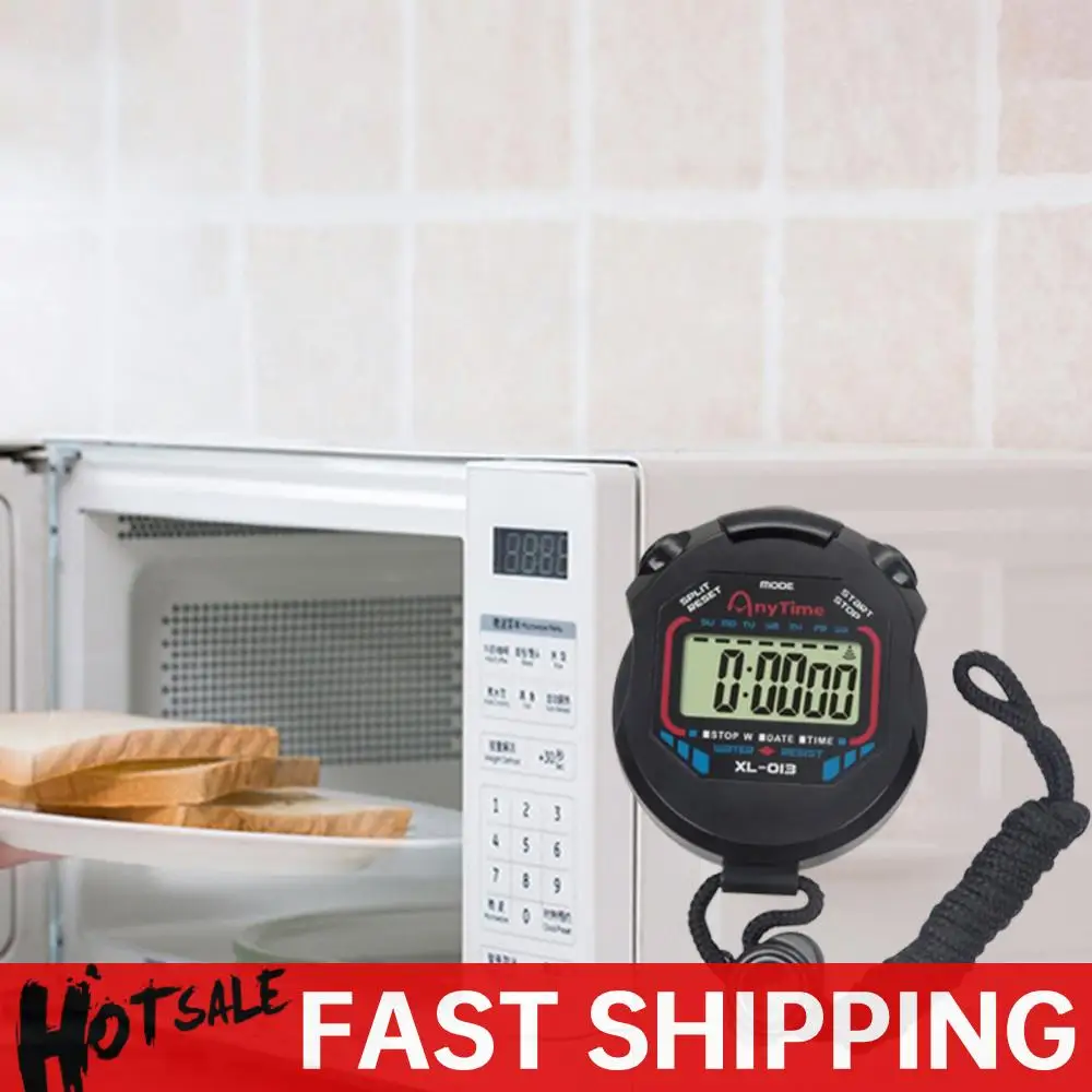 

Digital Stopwatch Timer LCD Electronic Sport Timer with Lanyard Kitchen Stopwatch for Swimming Running Sports Training