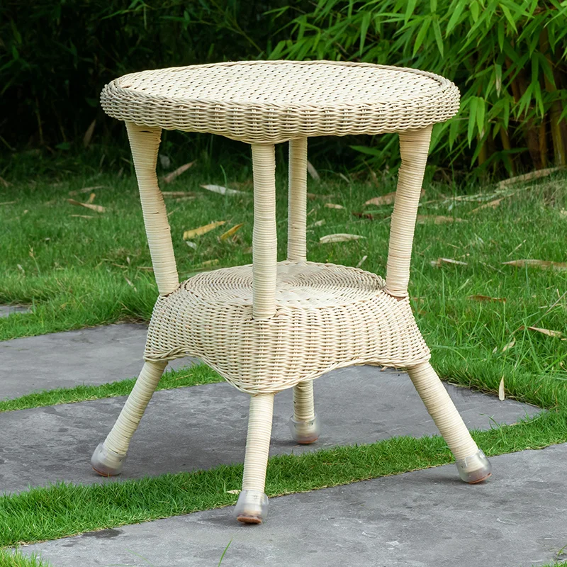 Liangshun Hanzhong rattan woven bamboo rattan woven tea table, reception hall furniture, handmade unpainted balcony, leisure sin