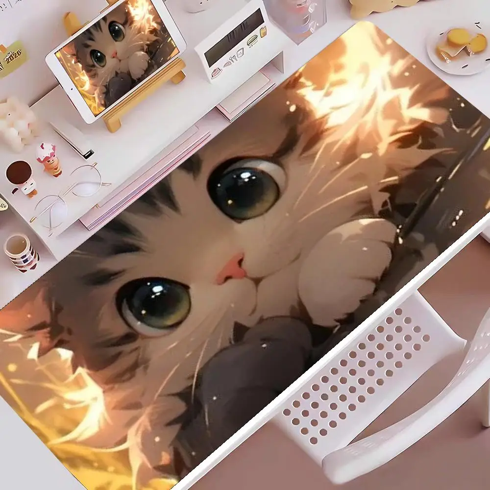 

Cute little cat Mouse Pad E-sports gaming mouse pad oversized personalized desk pad keyboard mouse pad