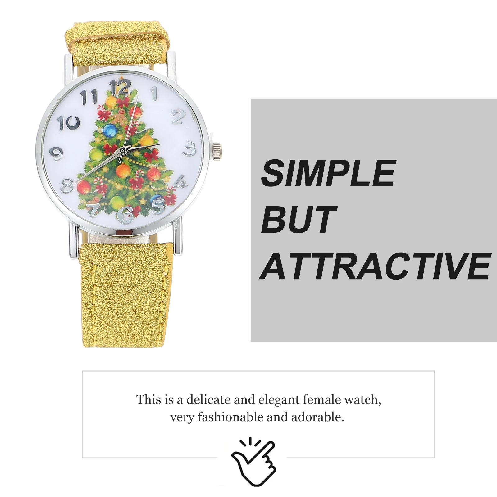 

1Pcs Ladies Wristwatch Creative Christmas Pattern Lightweight Elegant Female Watch Trendy Women Accessory Holiday Gift Idea