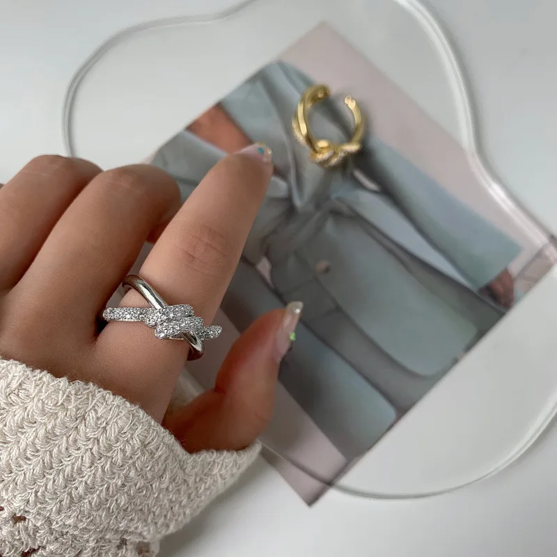 Stainless Steel Rings Romantic Bow Tie Adjustable Opening Ring For Women Jewelry Banquet Gift Non-fading High-quality Popular