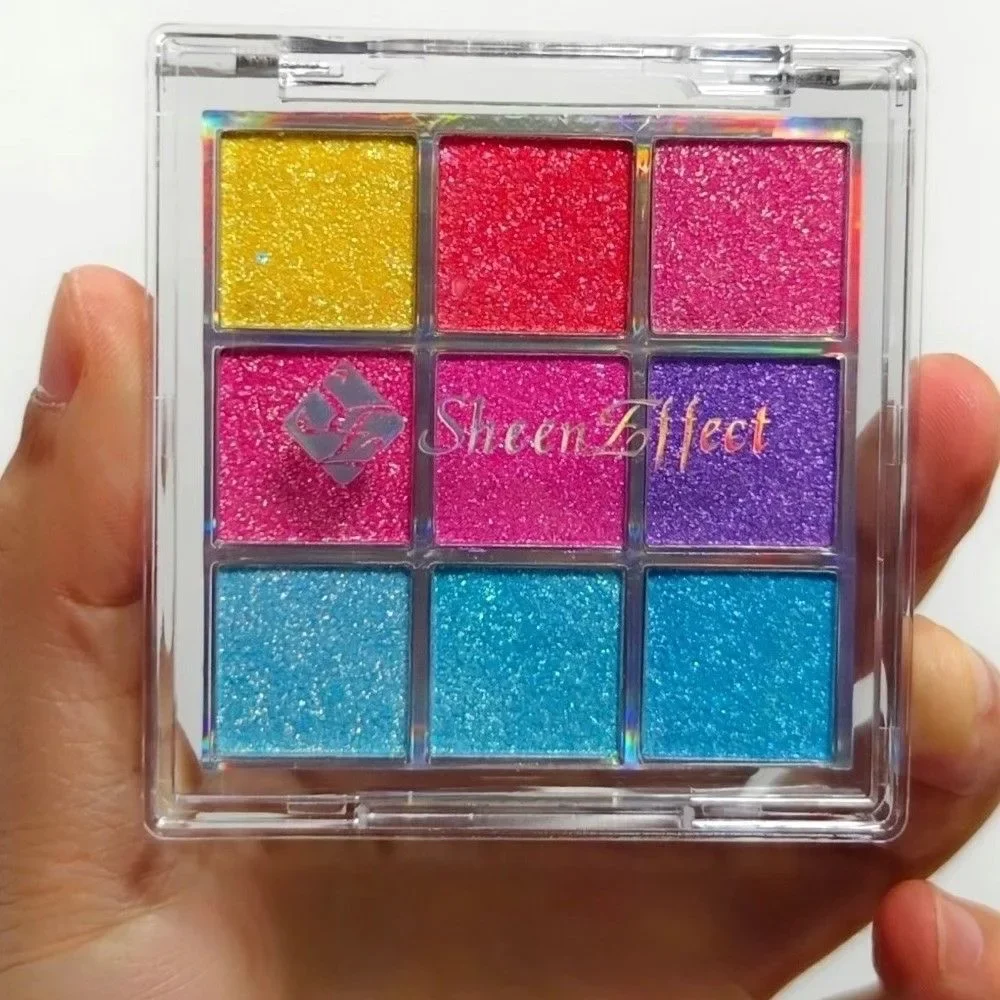 Sheeneffect 9 paleta de sombra, camaleão matte pearl eyeshadow