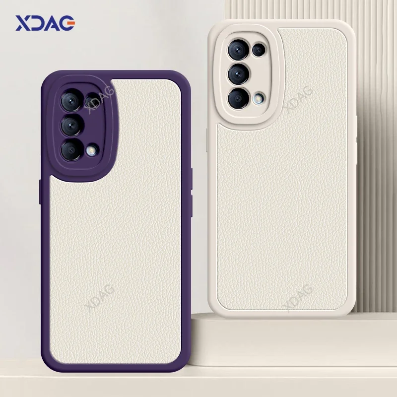 

Original Lamb Skin Leather Phone Case for OPPO Reno5 K Reno 5 Pro 5K 5Pro Plus 5Z 5ProPlus 5G Soft Shockproof Back Cover Housing