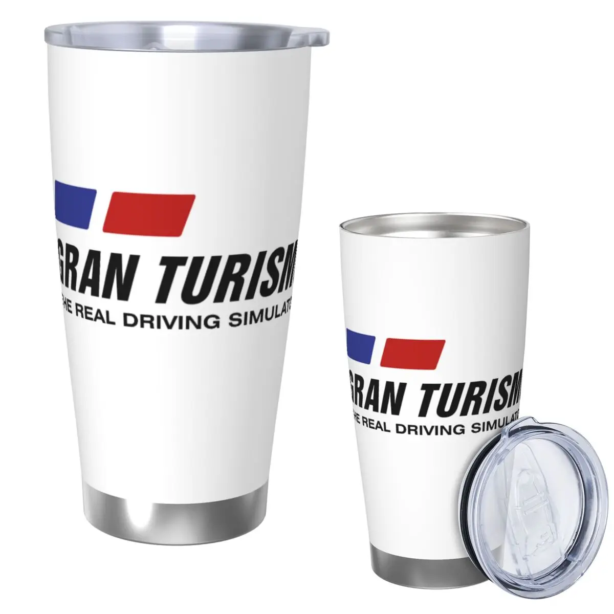 

Gran Turismo Stainless Steel Tumbler Vacuum Insulated Mug Thermal Cold Cups Straw With Lid 20oz