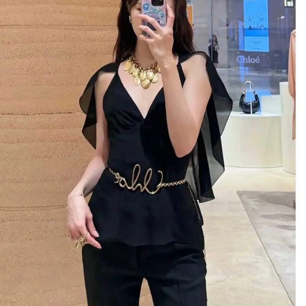 Роскошная минималистичная поясная цепочка с буквами, элегантная пикантная цепочка для девочек, ретро-цепочка, пояс, женская мода