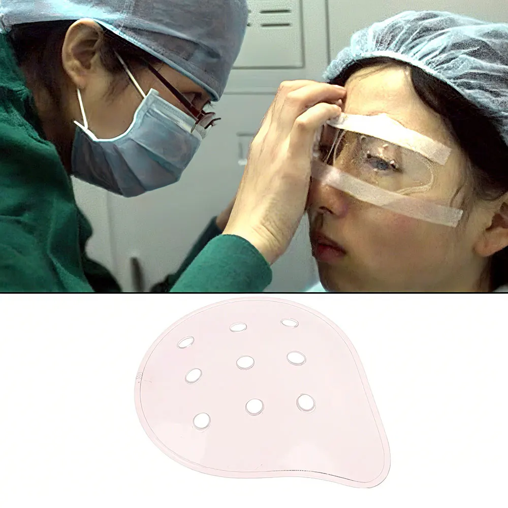 1PC Transparent Ventilated Eye Shield, Plastic Post-Op Protective Cover for Eye Surgery Recovery, Oval Shape Eye Patch